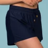 Badshorts Enfärgade Marinblå