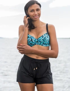 Badshorts Enfärgade Svart