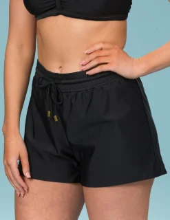 Badshorts Enfärgade Svart