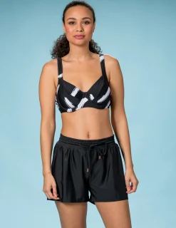 Badshorts Enfärgade Svart