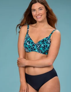 Bikini-bh med bygel i turkos
