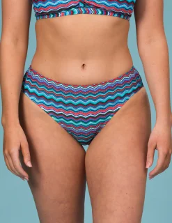 Bikinitrosa med sick-sack mönster