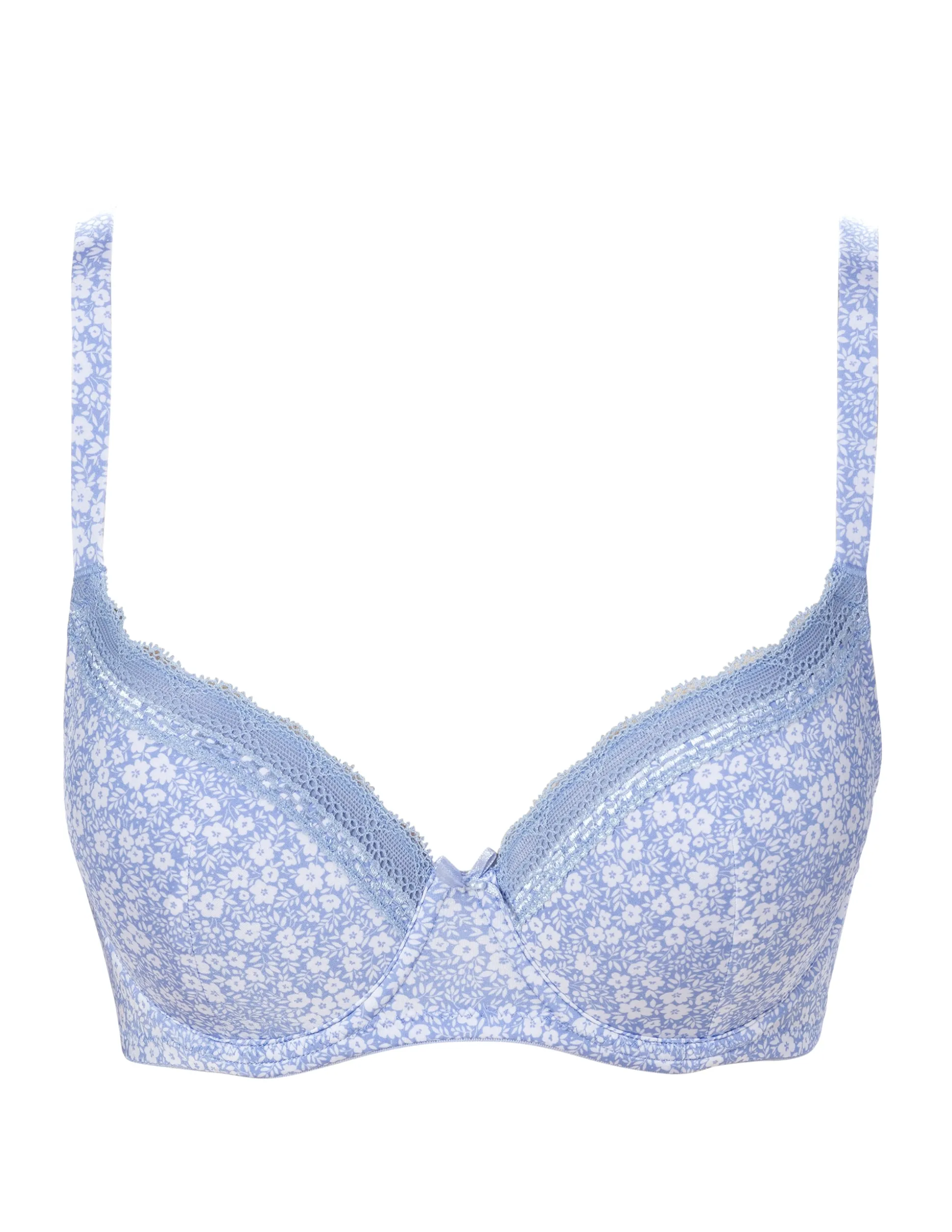 Bygel-bh Laila Print Flower Blå