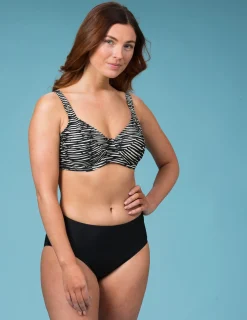 Byglad bikini-bh svart & vit