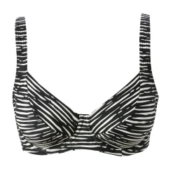 Byglad bikini-bh svart & vit