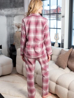 Flanellpyjamas Rosa