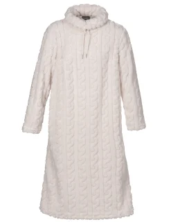 Fleeceklänning Cosy Off-white