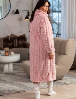 Fleeceklänning Cosy Rosa