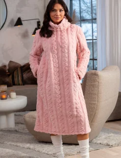 Fleeceklänning Cosy Rosa