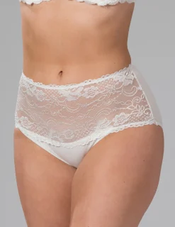 Höga spetstrosor 2-pack champagne