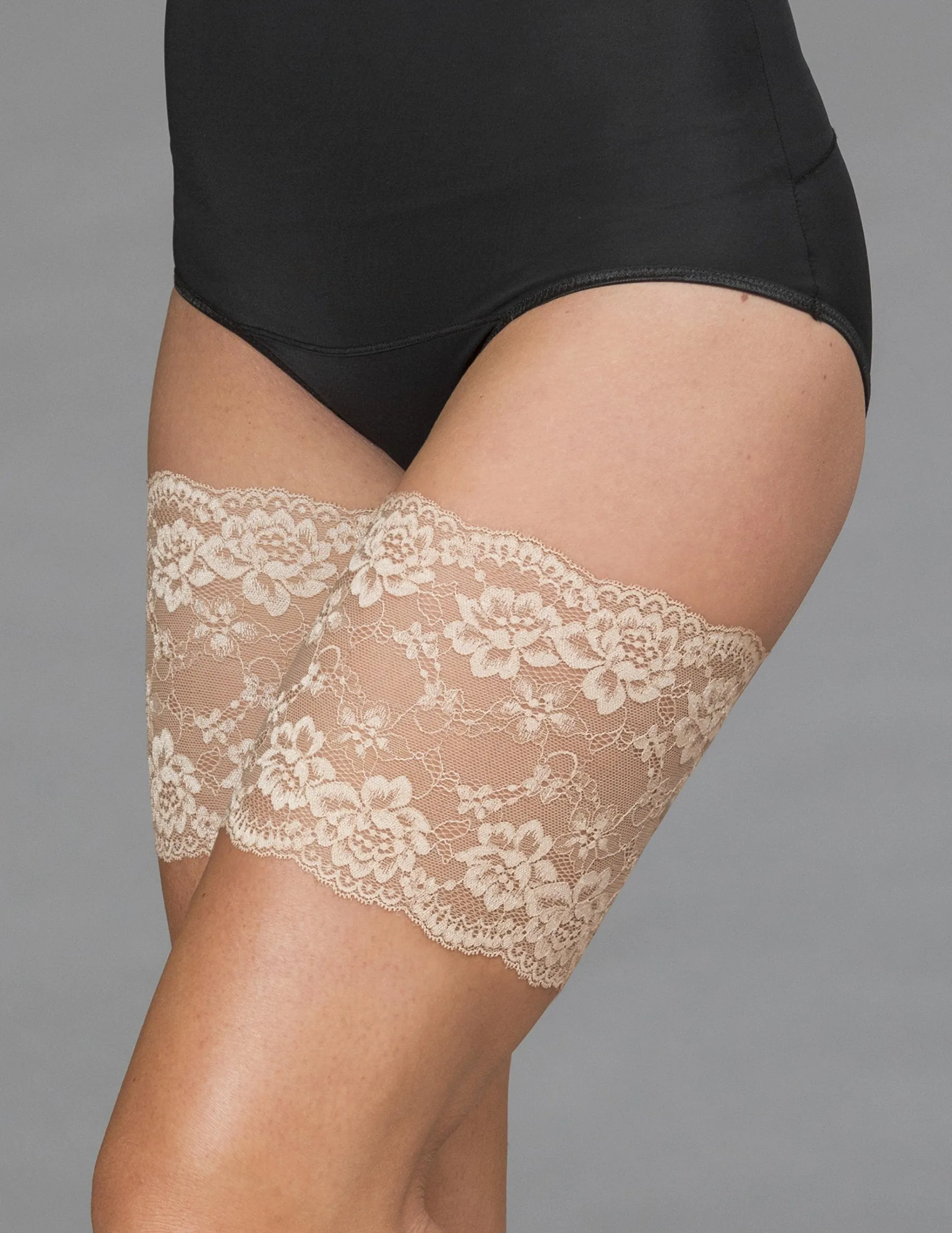 Hudfärgade strumpeband Thigh lace