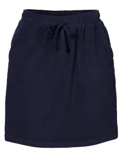 Kjol Stretchfrotté Marinblå