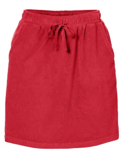 Kjol Stretchfrotté Röd