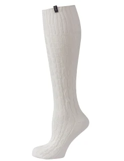 Knästrumpa Bomull Off-white 1-pack