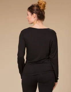 Långärmad T-shirt Bambu Svart