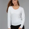 Långärmad T-shirt Bambu Vit