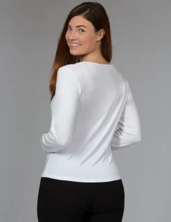 Långärmad T-shirt Bambu Vit