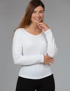 Långärmad T-shirt Bambu Vit