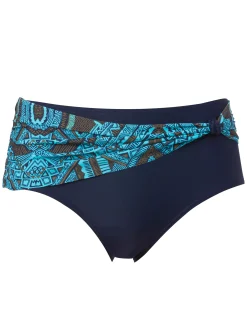 Mönstrad bikinitrosa i marint/blått
