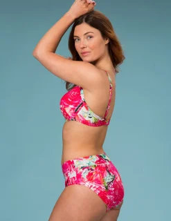 Mönstrad bikinitrosa i rosa