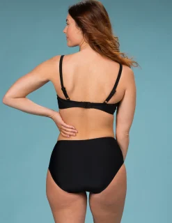 Mönstrad bikinitrosa i svart/vitt