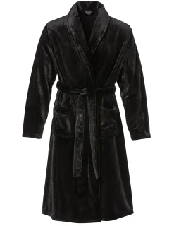 Morgonrock Fleece Herr Svart