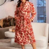 Morgonrock silkfleece Paisley