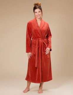 Morgonrock Silkfleece Terrakotta