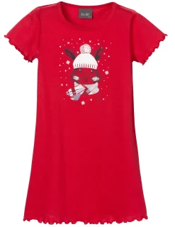 Nattlinne Barn Winterbunny Röd