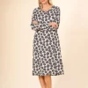 Nattlinne Lång Ärm Graphic Floral Off-White