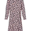Nattlinne Lång Ärm Graphic Floral Rosa