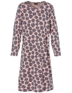 Nattlinne Lång Ärm Graphic Floral Rosa