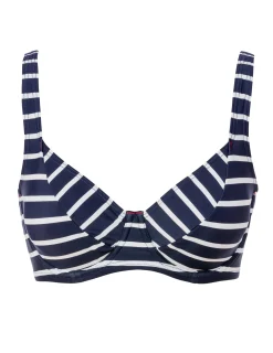 Randig bikini-bh med bygel