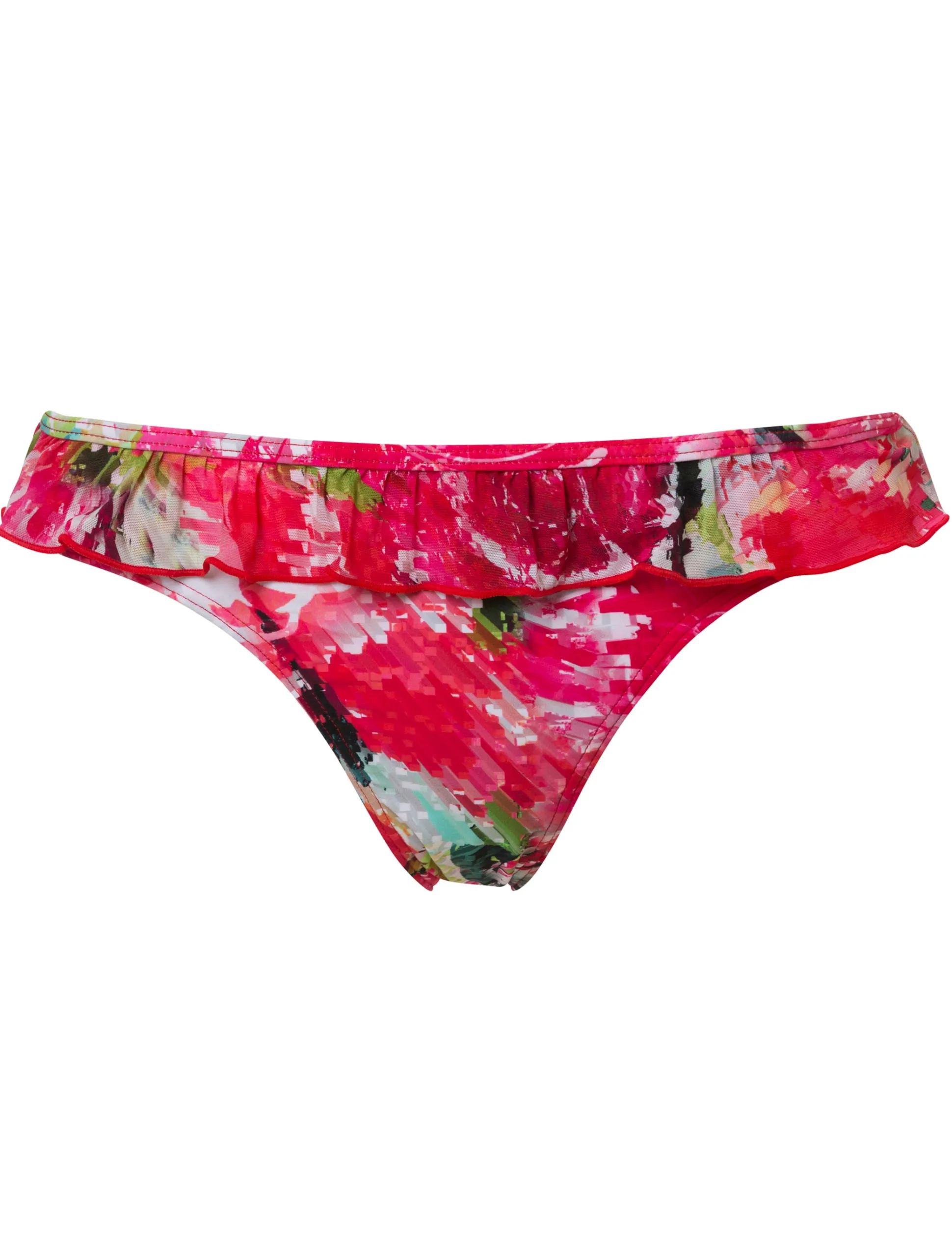 Rosa mönstrad bikinitrosa låg midja