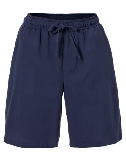 Shorts Vävd Bomull Marin