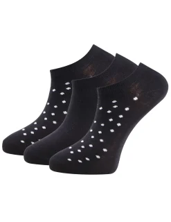 Sneakerstrumpa Prickig Svart 3-pack