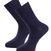 Strumpa Bambu Enfärgad Marin 2-pack