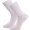 Strumpa Bambu Enfärgad Vit 2-pack