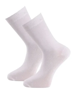 Strumpa Bambu Enfärgad Vit 2-pack