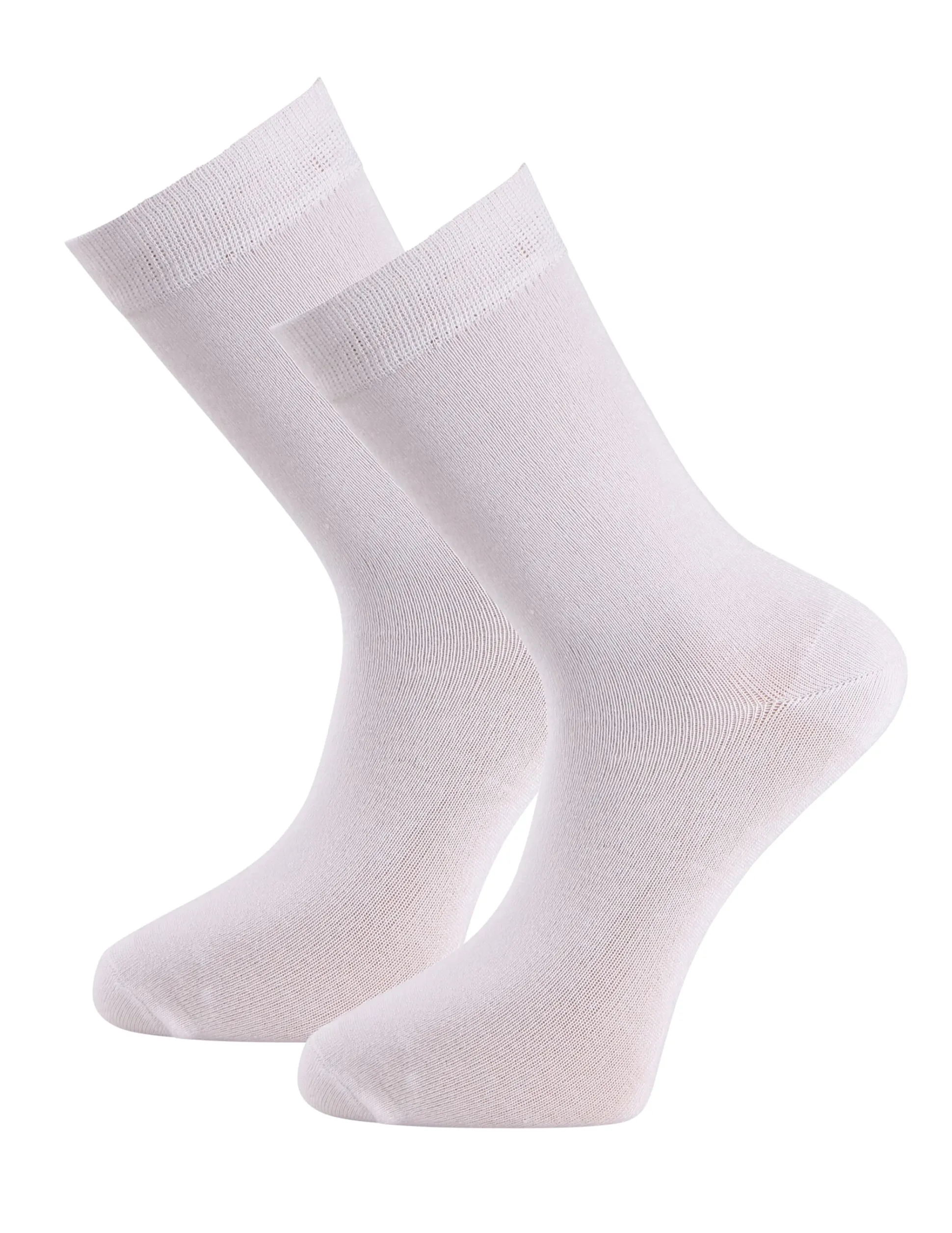 Strumpa Bambu Enfärgad Vit 2-pack