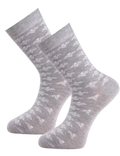Strumpa Bambu Flower Svart 2-pack