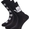 Strumpa Bomull Cat 3-pack