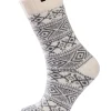 Strumpa Ullfrotté Mönstrad Off-white 1-pack
