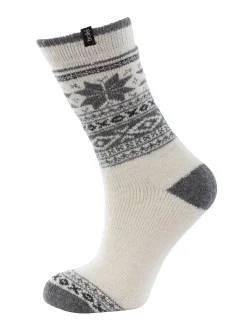Strumpa Ullfrotté Stjärna Off-white