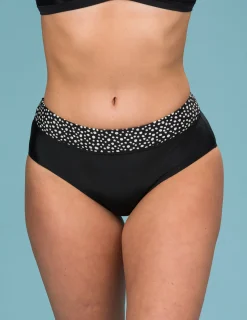 Svart bikinitrosa modell midi