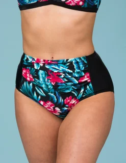 Svart hög bikinitrosa med body control