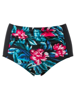 Svart hög bikinitrosa med body control