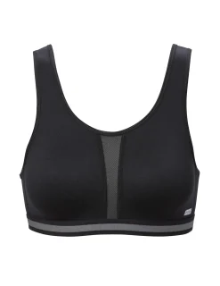 Svart sport-bh med mesh