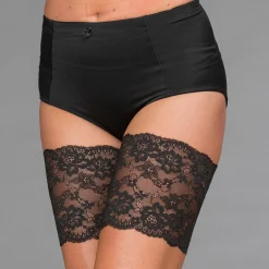 Svarta strumpeband Thigh lace