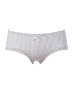 Trosa Hipster Laila Spets Jacquard Vit